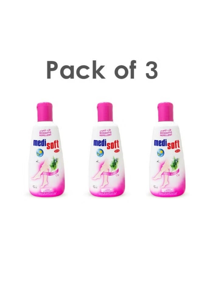 طقم مكونة من 3 عبوات من طارد البعوض برائحة الروزماري، سعة كل منها 100 مل